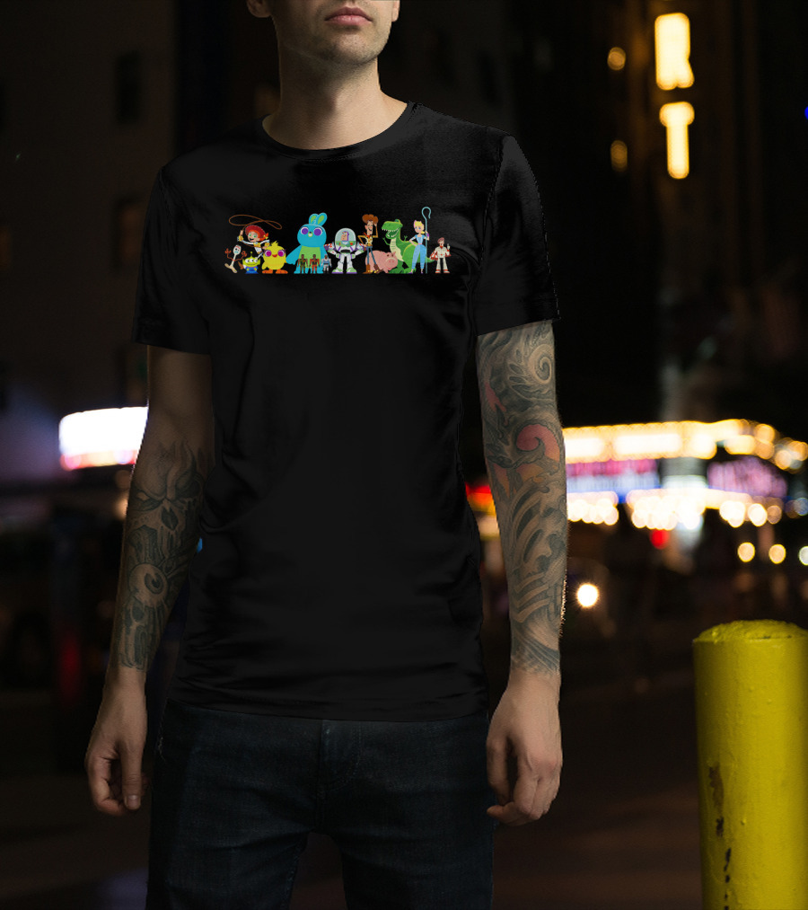Disney Pixar Toy Story 4 Characters Group Image T-Shirt