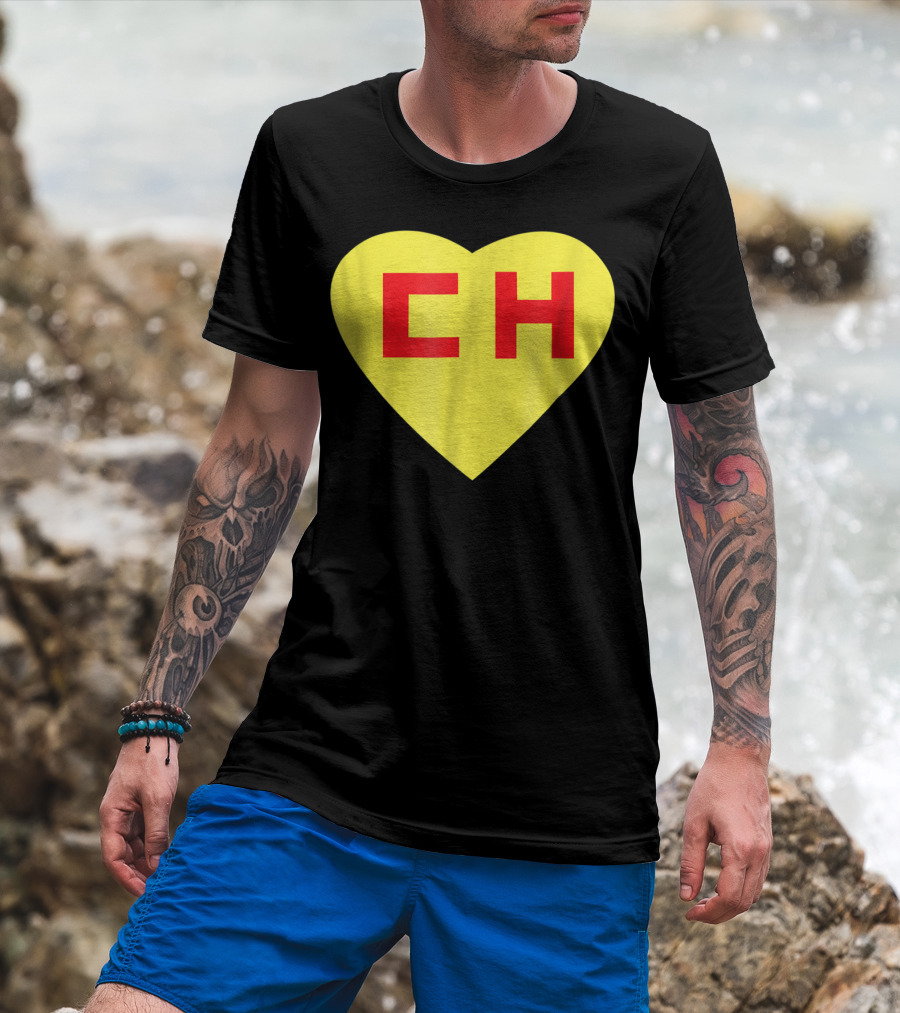 CH Heart El Chapulin Mexican Super Hero Colorado T-Shirt