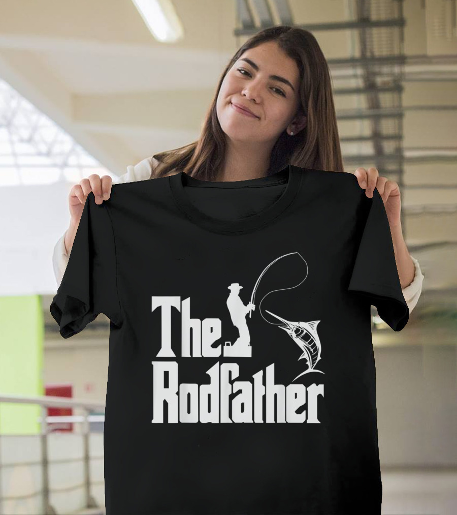 The Rodfather Funny Fishing Fishermen Marlin Iconic Reference T-Shirt