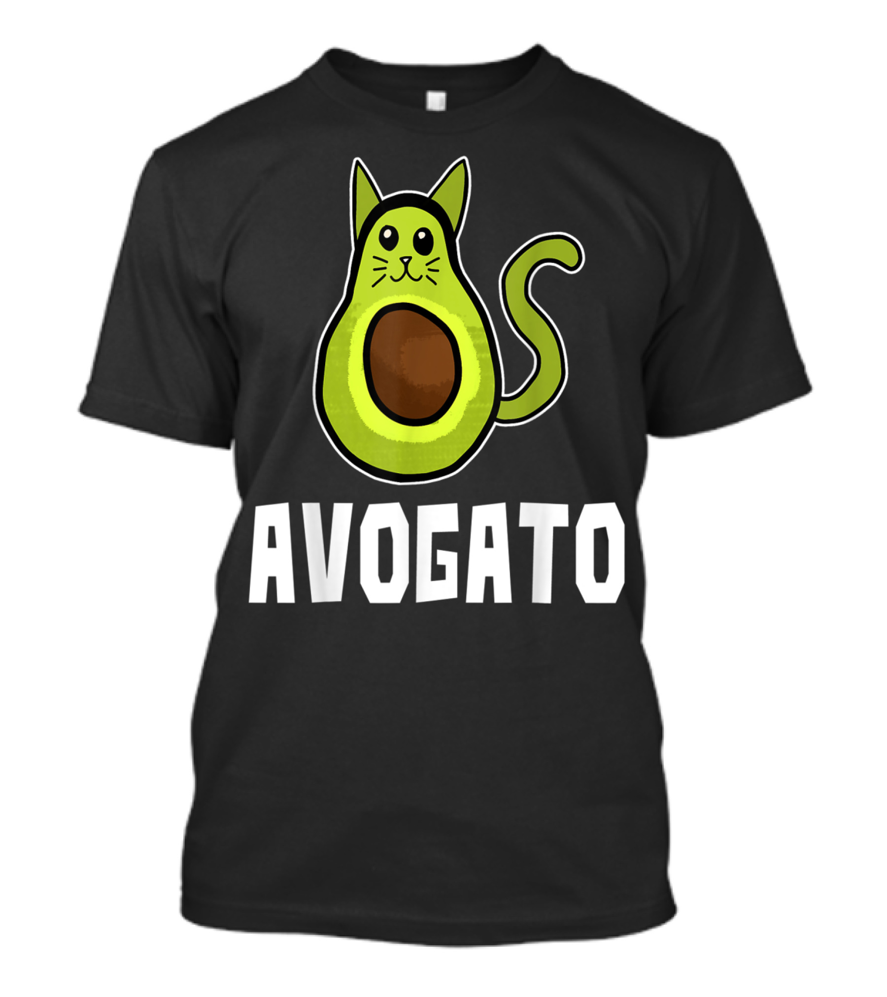 Avogato Funny Avocado Cat Lover Keto Diet T-Shirt