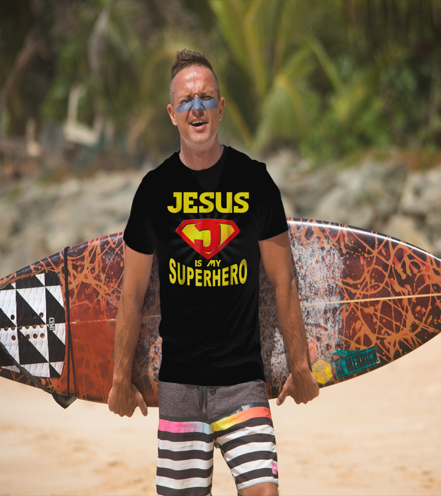 Jesus Is My Superhero Funny Christian Superman T-Shirt