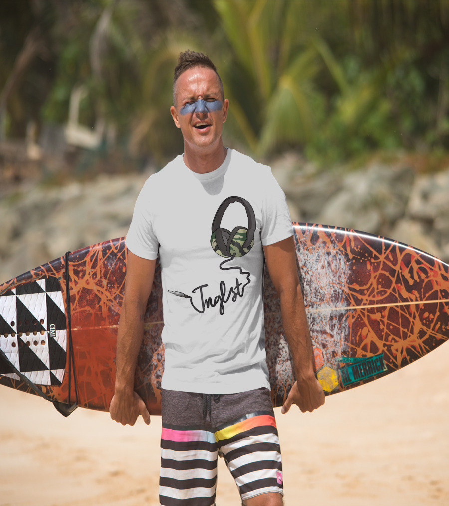 Jungle Music Junglist Drum And Bass Headphones Camo T-Shirt