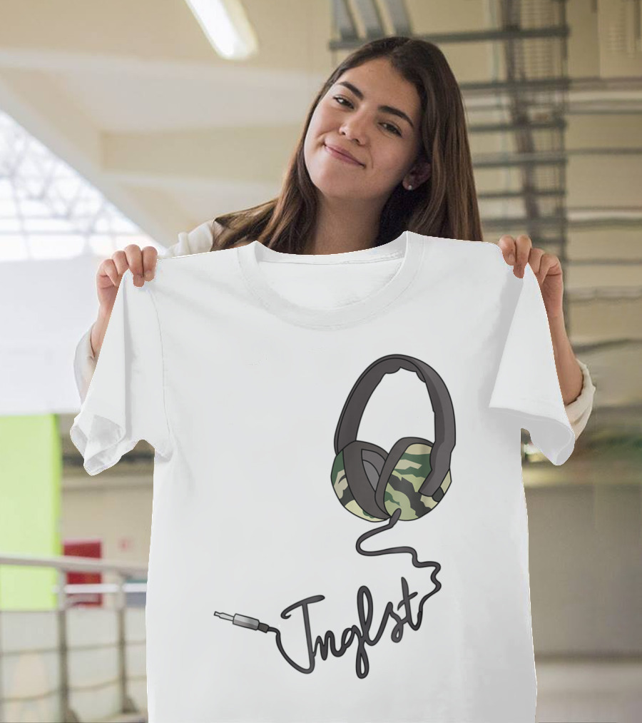 Jungle Music Junglist Drum And Bass Headphones Camo T-Shirt