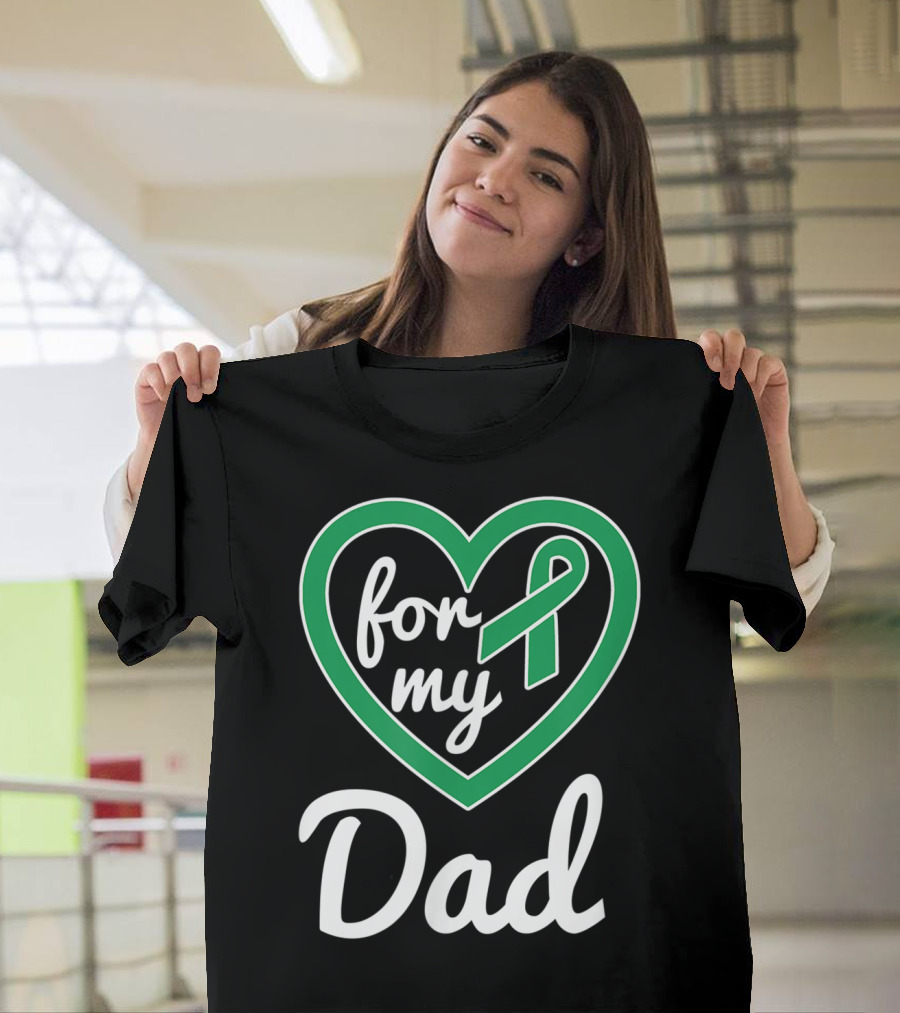 For My Dad Liver Cancer Ribbon Awareness T-Shirt
