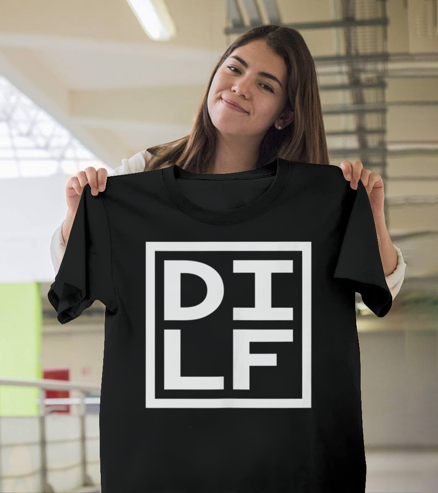 DILF Dad Square Minimal T-Shirt