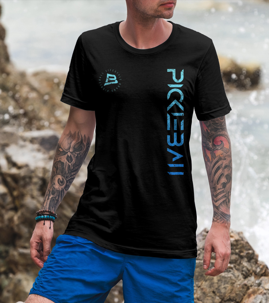 Pickleball Lifestyle Brand Distressed Blue Gradient T-Shirt