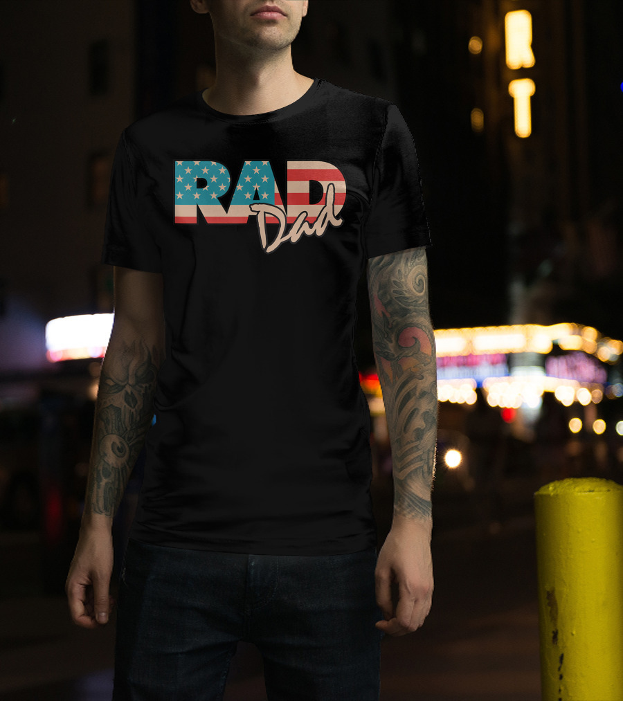 Rad Dad Vintage 1990's American Flag T-Shirt