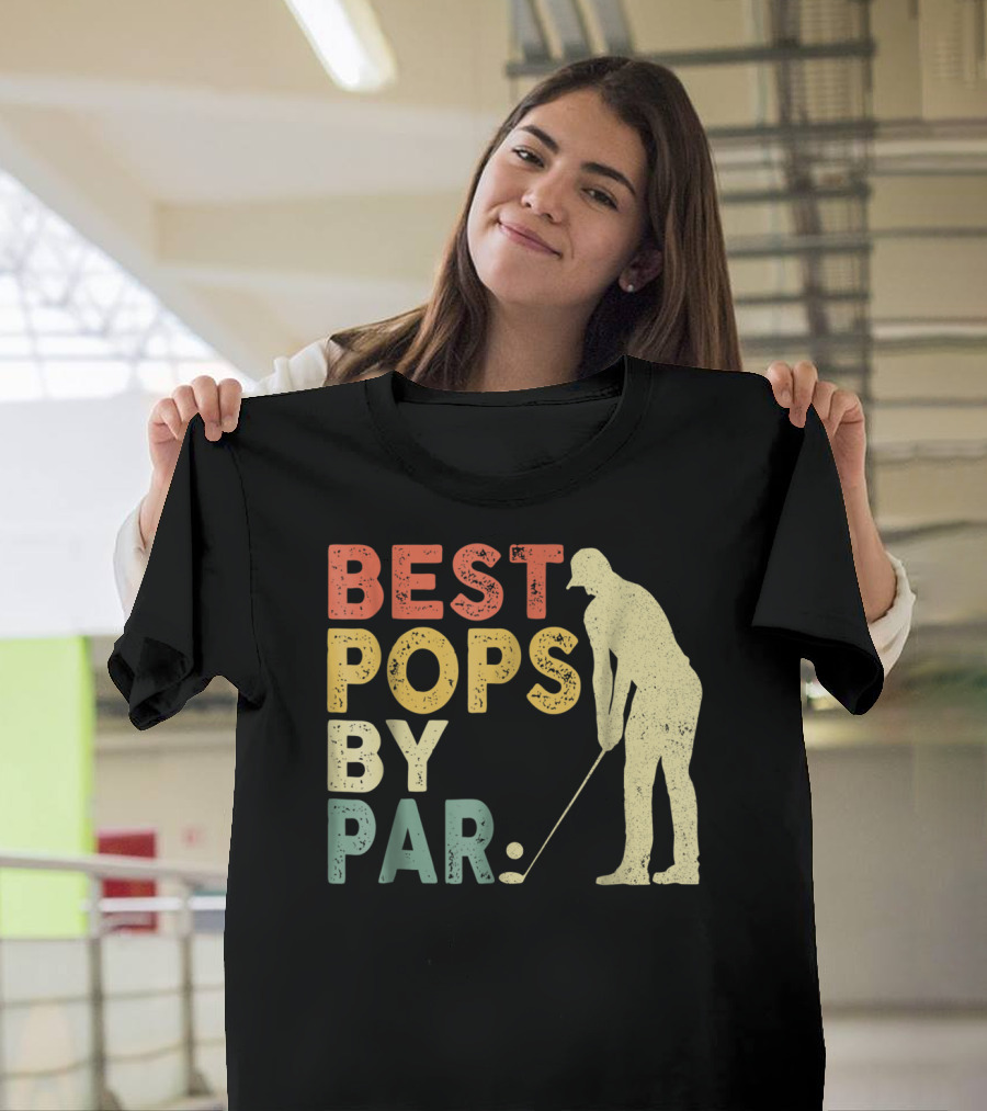 Best Pops by Par Golf Retro Vintage Golfer T-Shirt