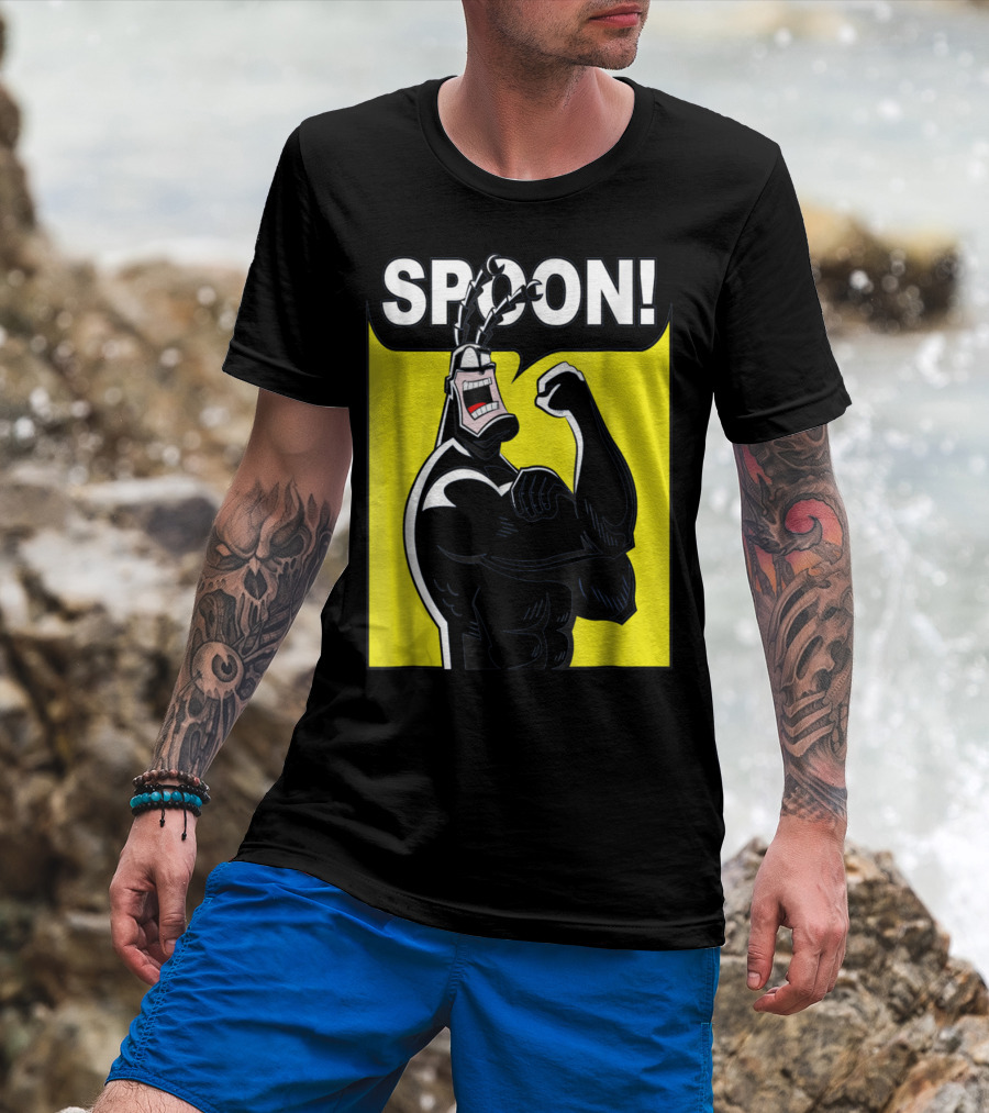 SPOON Tick Character Shouting Classic Comic T-Shirt