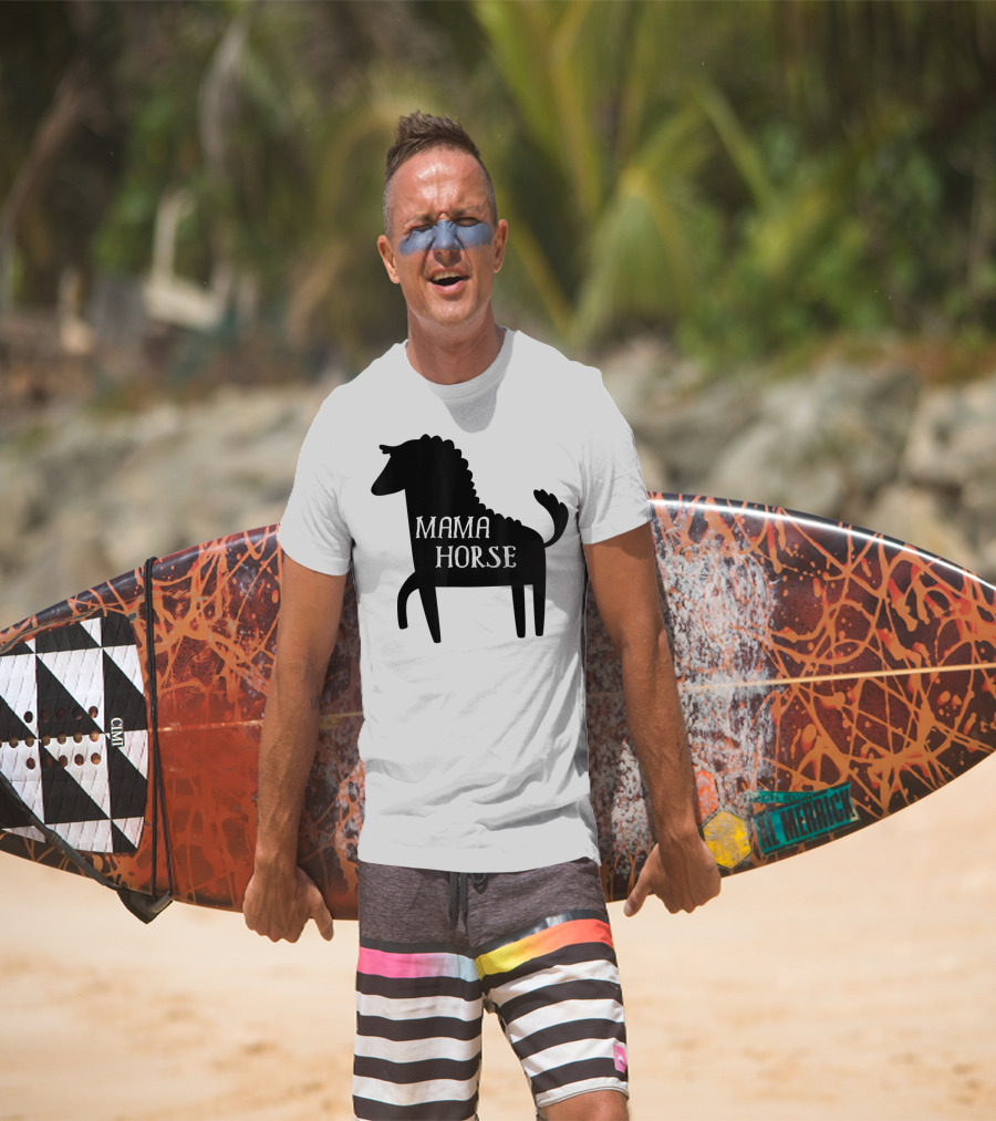 Mama Horse Funny Mother's Day Mom Farm T-Shirt