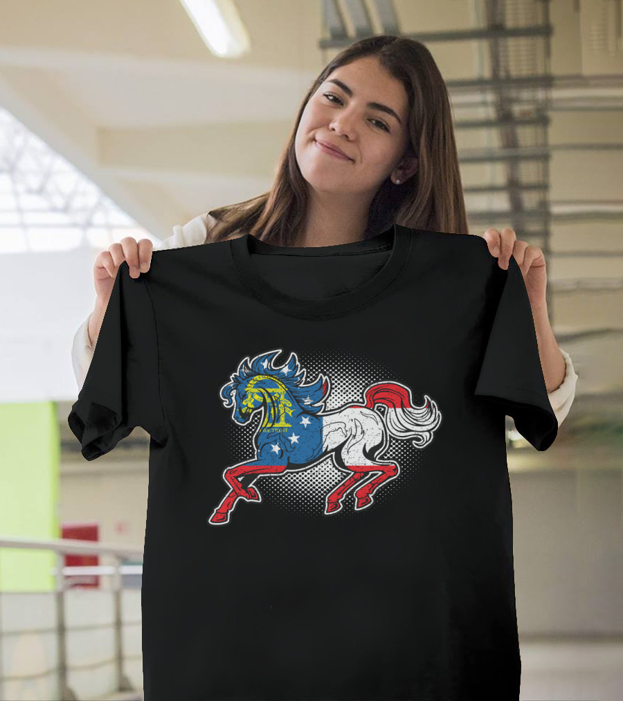 Georgia State Flag Horse T-Shirt