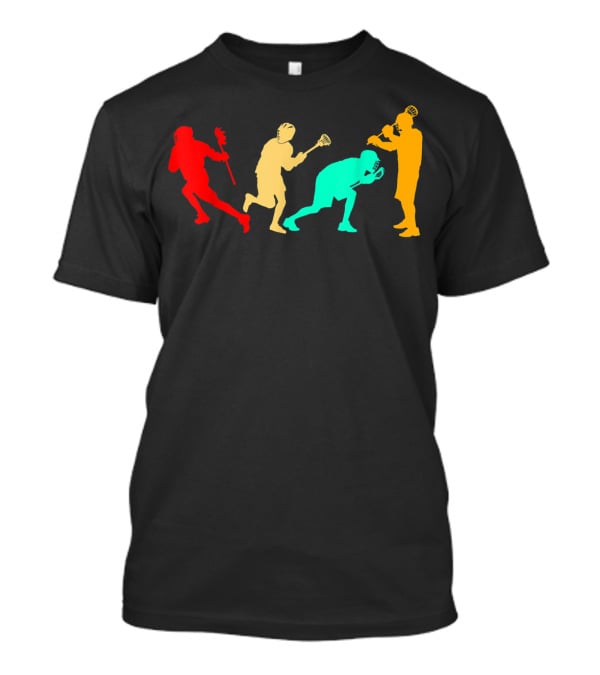 Classic Vintage Style Evolution Of American Football And Lacrosse T-Shirt