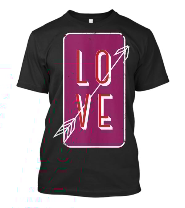 Vintage Arrow Love Classic Romantic Couple T-Shirt