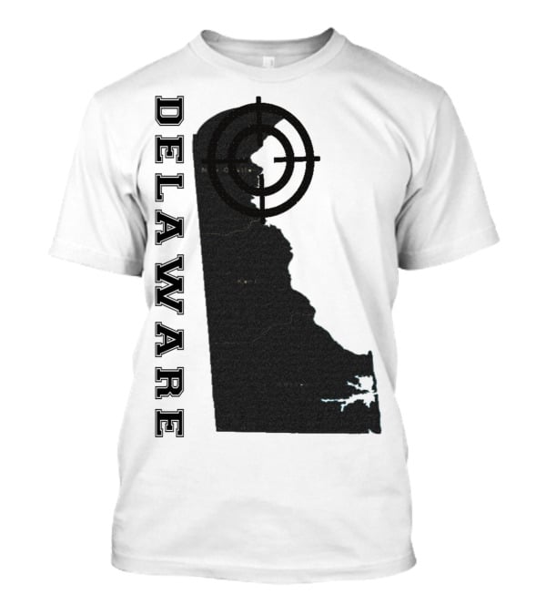 Delaware Maps Vintage Classic Style With Compass Target T-Shirt