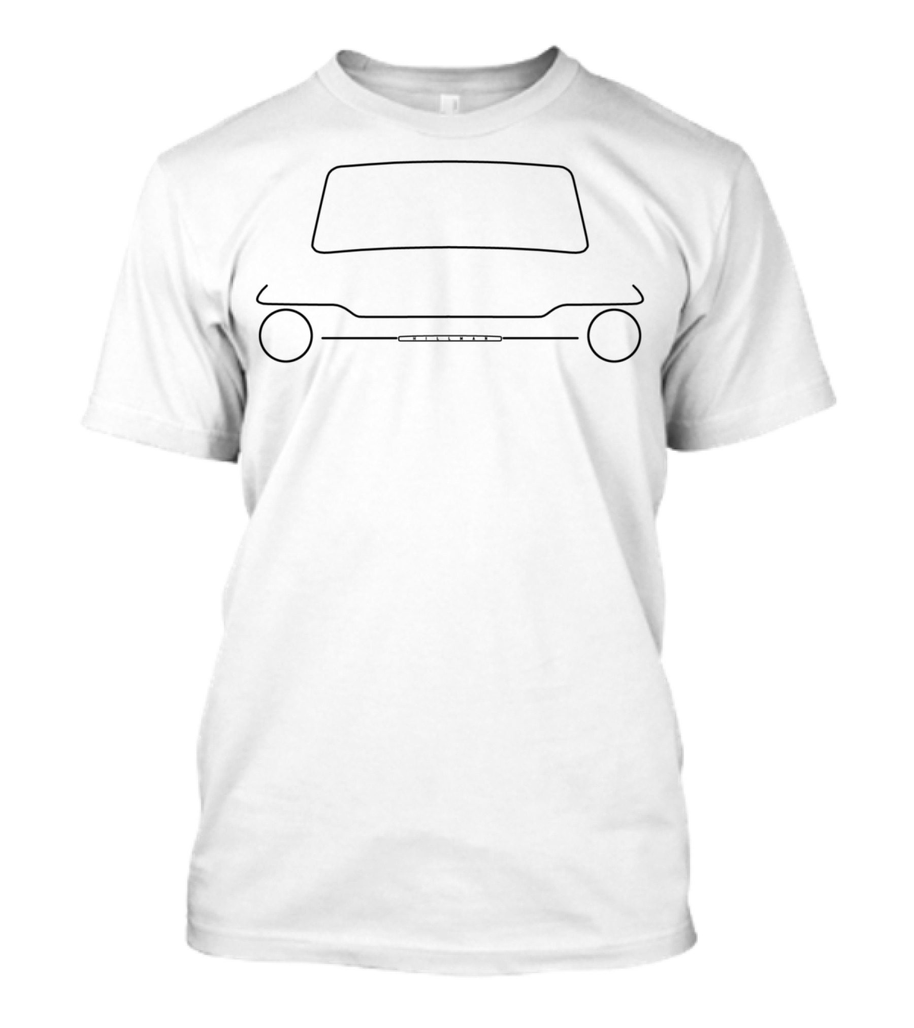Hillman Imp Mark III Classic Car Black Outline Minimalist T-Shirt