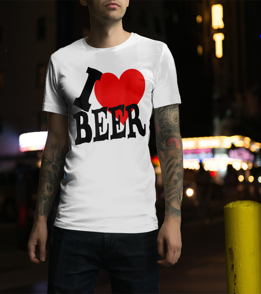 I Love Beer Cool Classic Party Lover T-Shirt