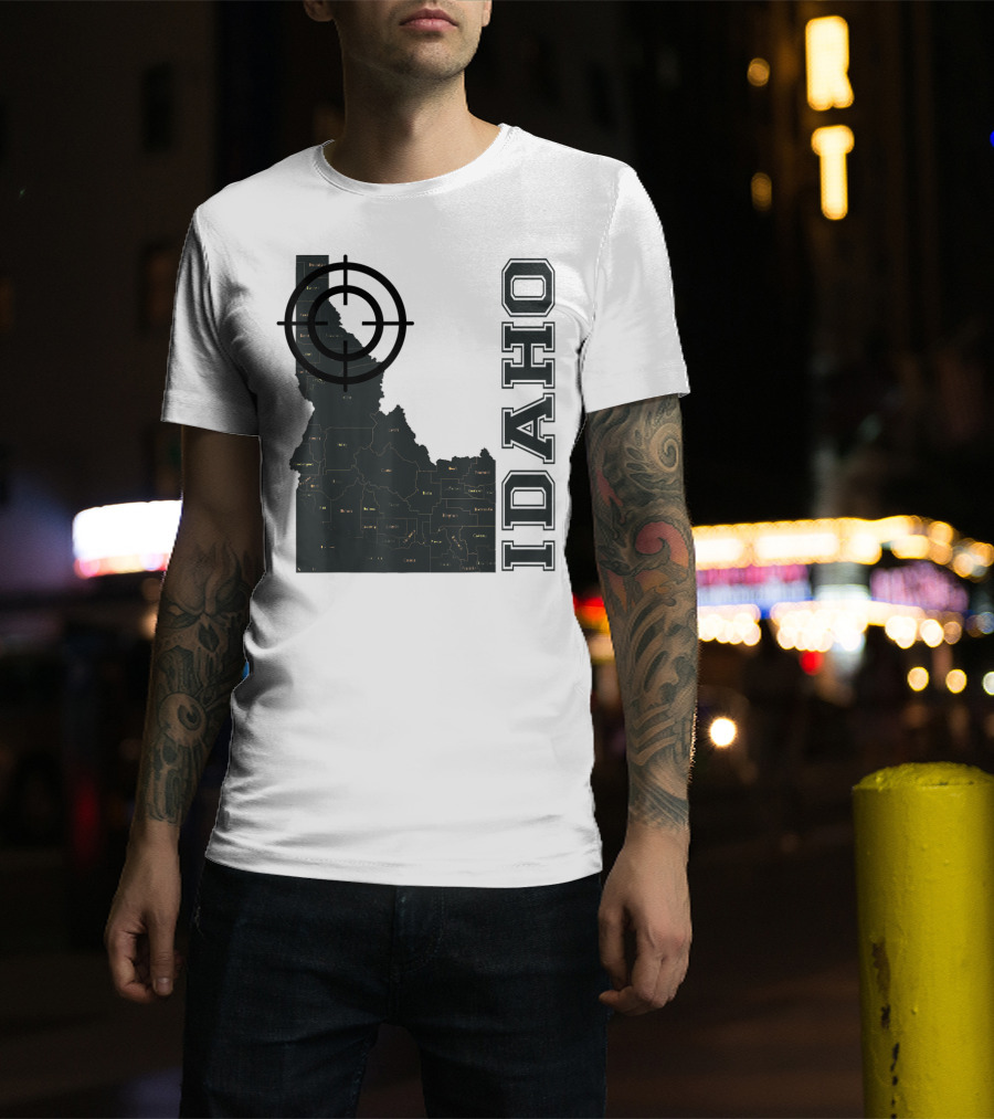 Idaho Maps Target Overlay Classic Vintage Fun T-Shirt