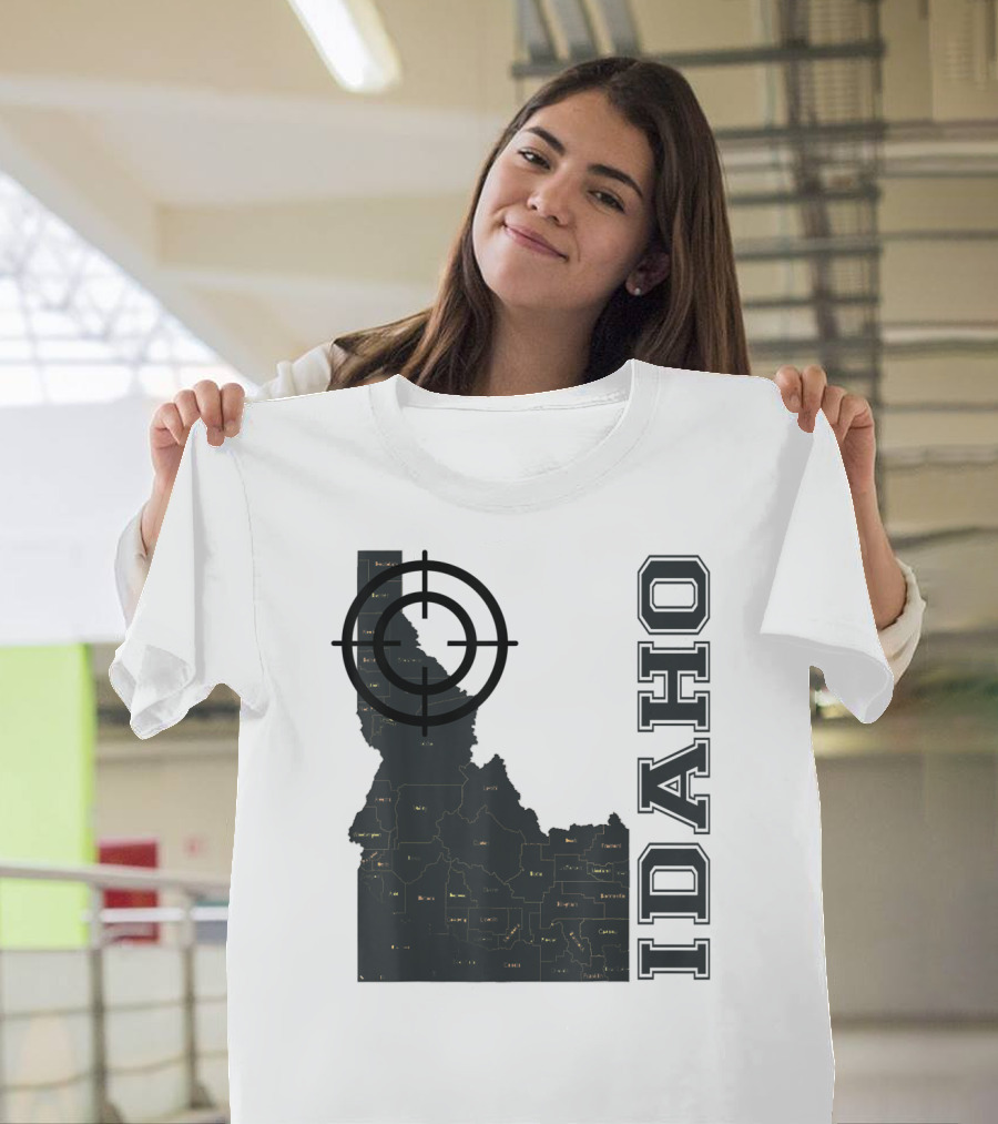 Idaho Maps Target Overlay Classic Vintage Fun T-Shirt