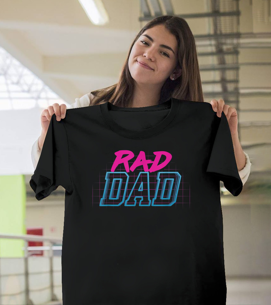 Rad Dad Retro 1980s Neon Vibes T-Shirt