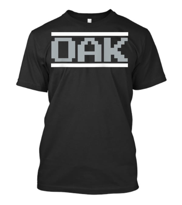 Oakland Football Classic Video Game Font OAK T-Shirt