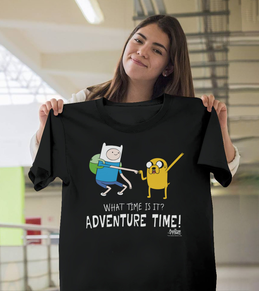 Adventure Time Finn and Jake What Time Is It Fist Bump T-Shirt