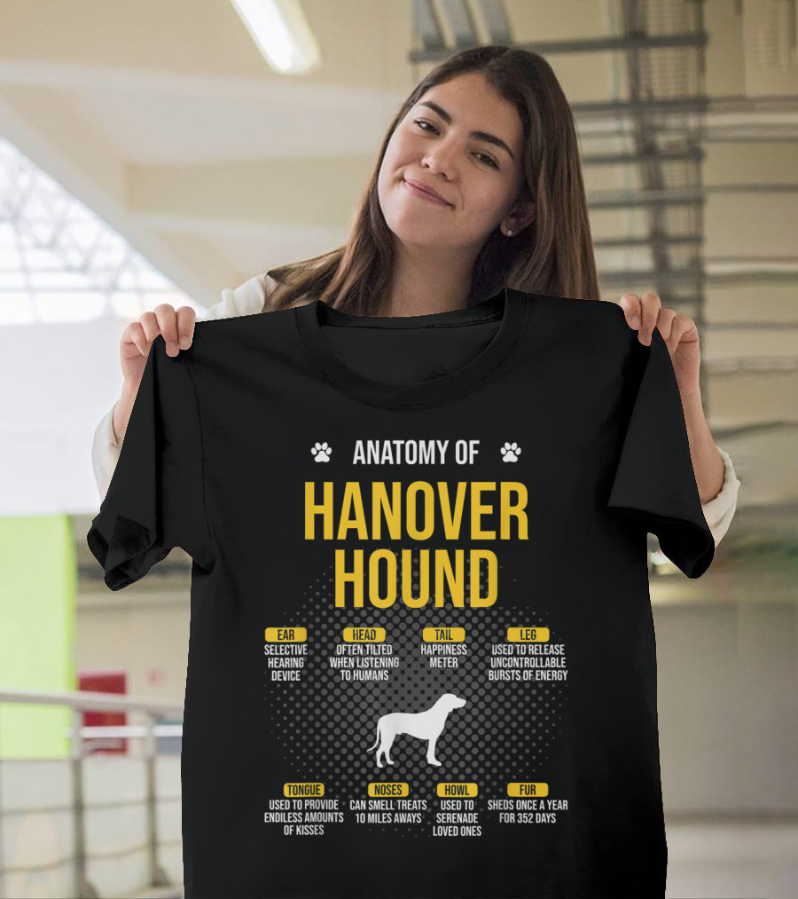Anatomy Of Hanover Hound Selective Hearing Happiness Meter Serenade Loved Ones T-Shirt