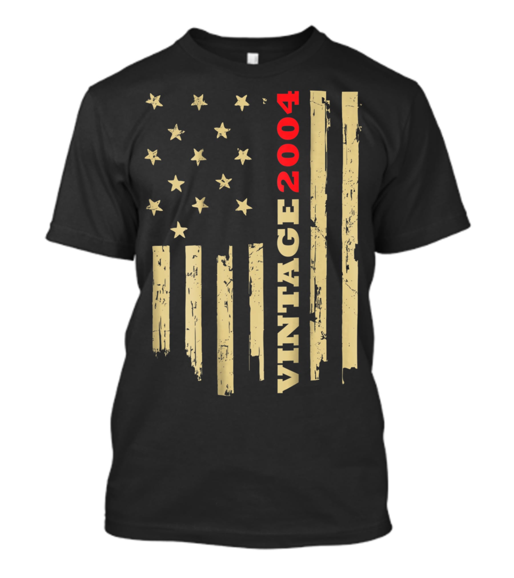 Vintage 2004 American Flag Birthday Gift T-Shirt