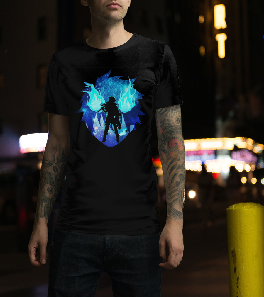 Blue Flames Ao No Anime Exorcist T-Shirt