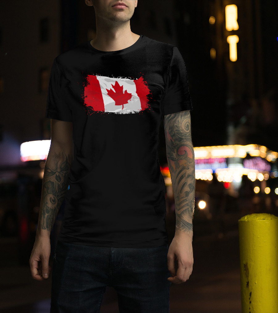 Canada Flag Iconic Maple Leaf Ensign Banner T-Shirt