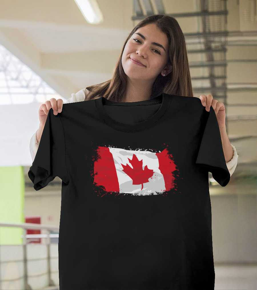 Canada Flag Iconic Maple Leaf Ensign Banner T-Shirt