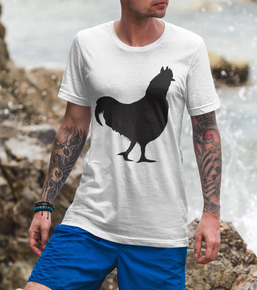 Chicken Poultry Silhouette Icon T-Shirt