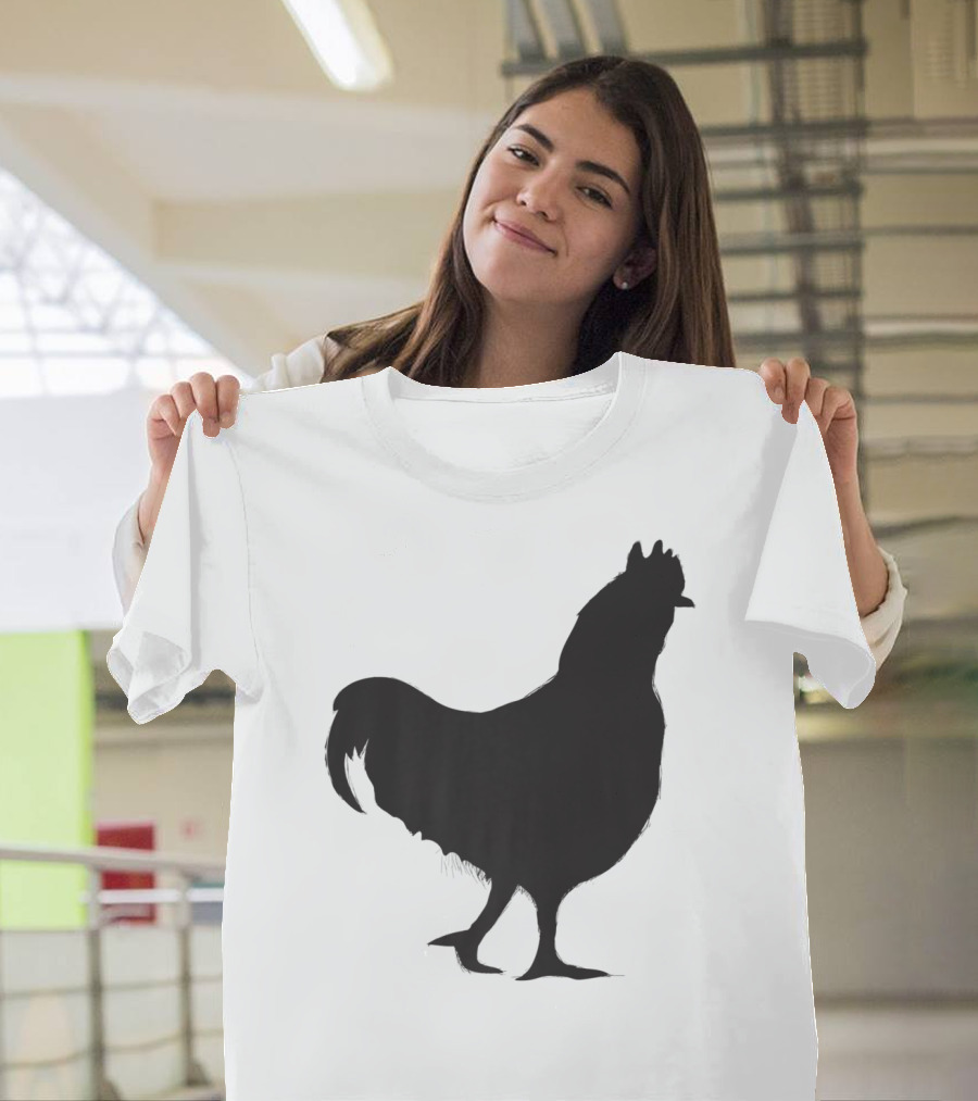 Chicken Poultry Silhouette Icon T-Shirt