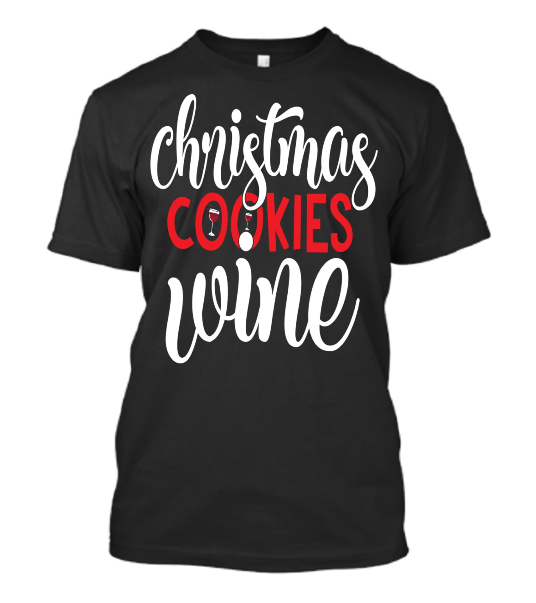 Christmas Cookies Wine Glass Holiday T-Shirt