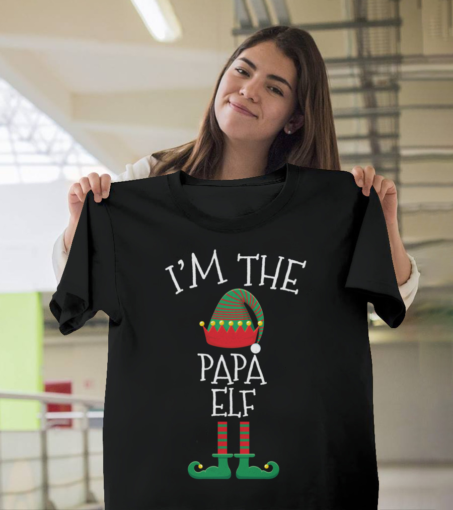 I'm the Papa Elf Christmas Family Group Matching Men T-Shirt