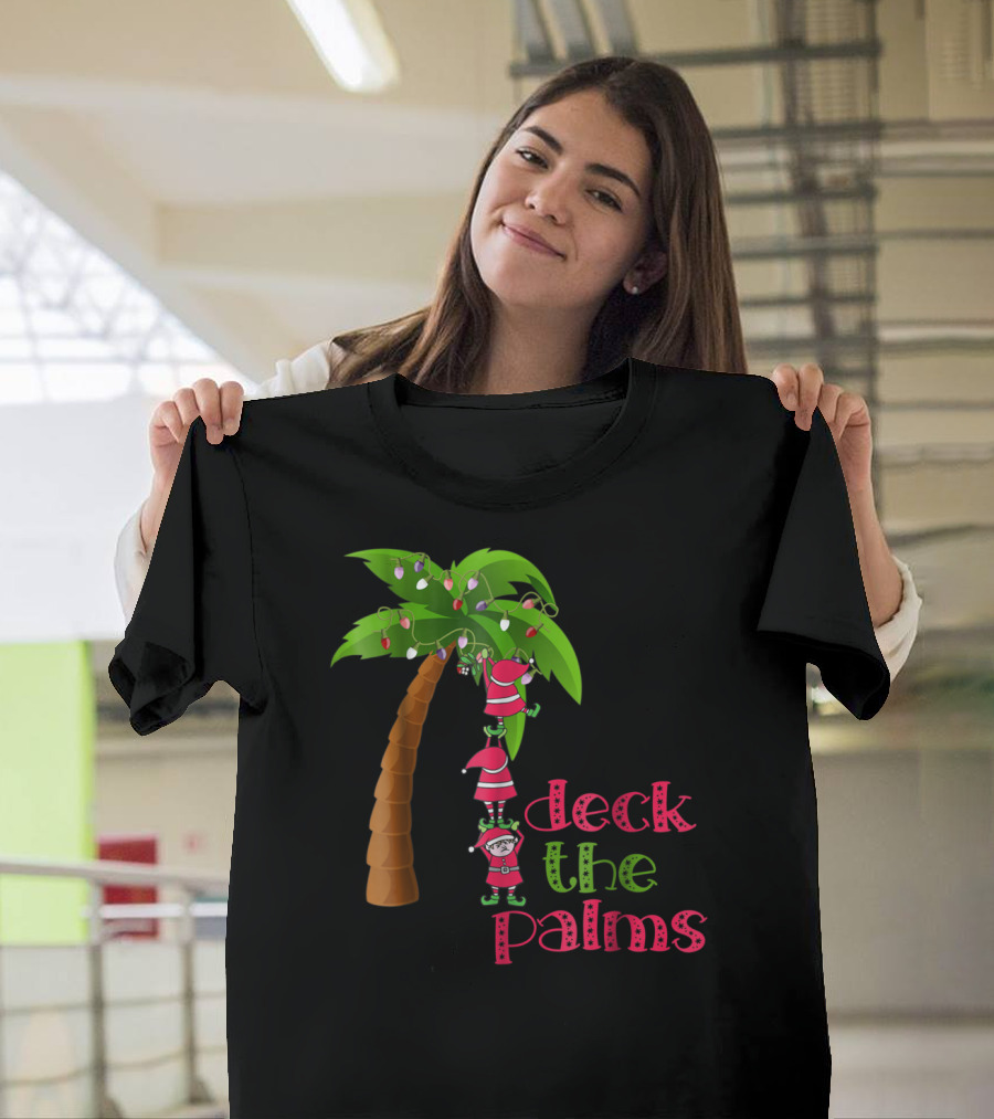 Deck the Palms Christmas in July Beach Cruise T-Shirt
