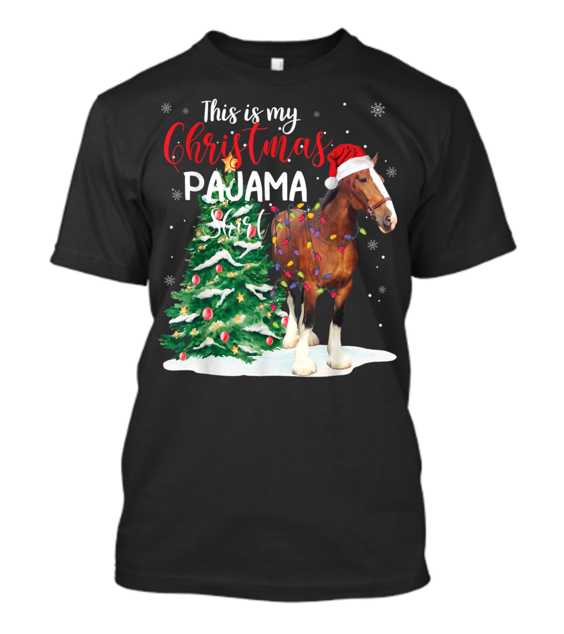 This Is My Christmas Pajama Clydesdale Horse T-Shirt