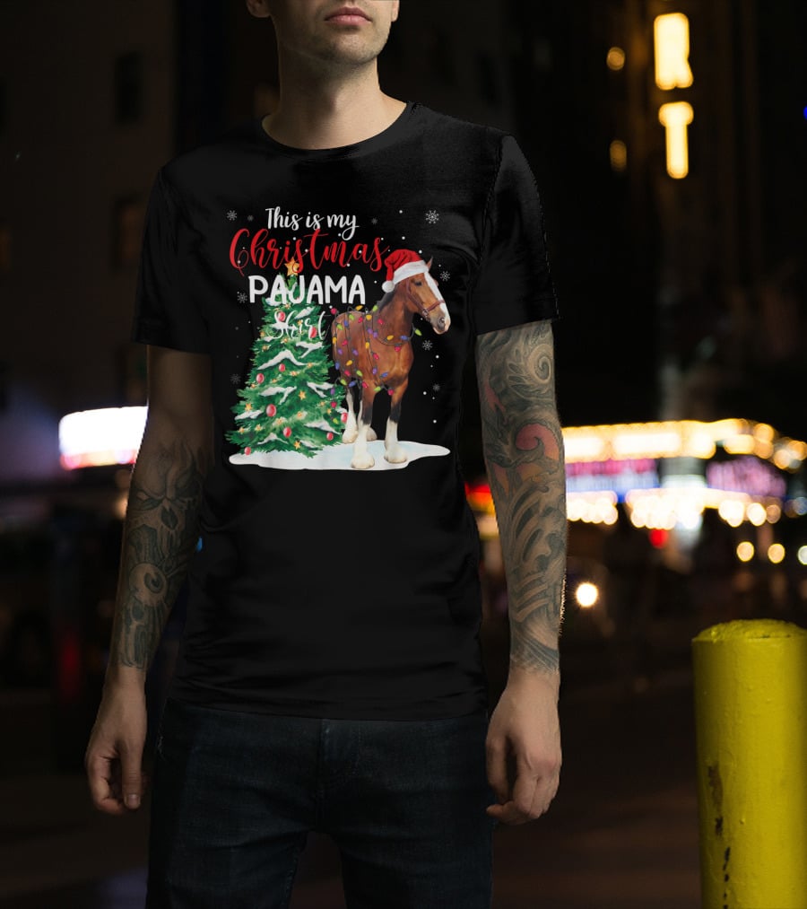 This Is My Christmas Pajama Clydesdale Horse T-Shirt