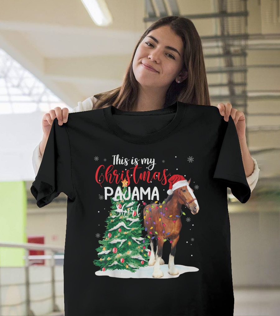 This Is My Christmas Pajama Clydesdale Horse T-Shirt