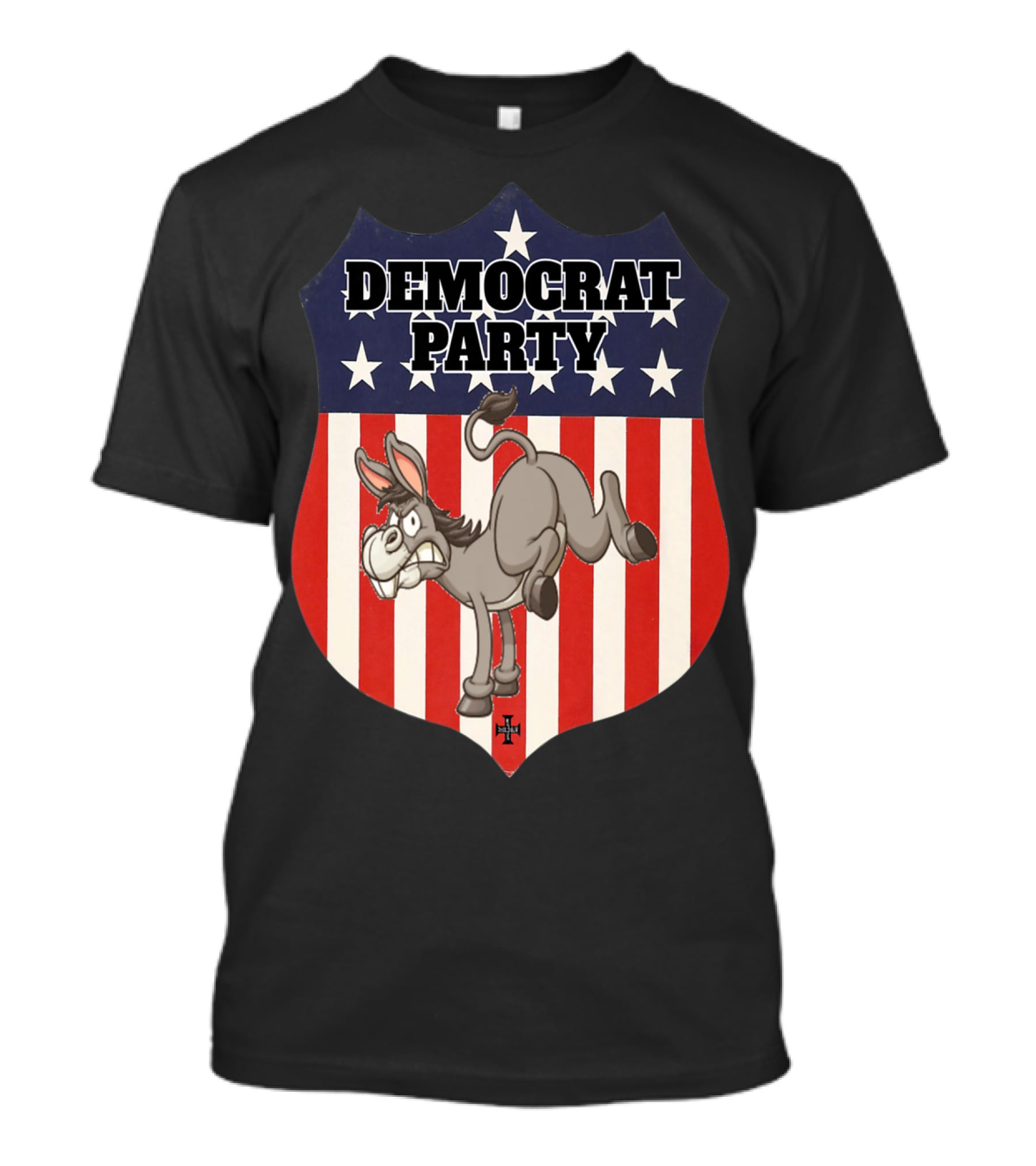 Democrat Party Shield Stars And Stripes Donkey T-Shirt