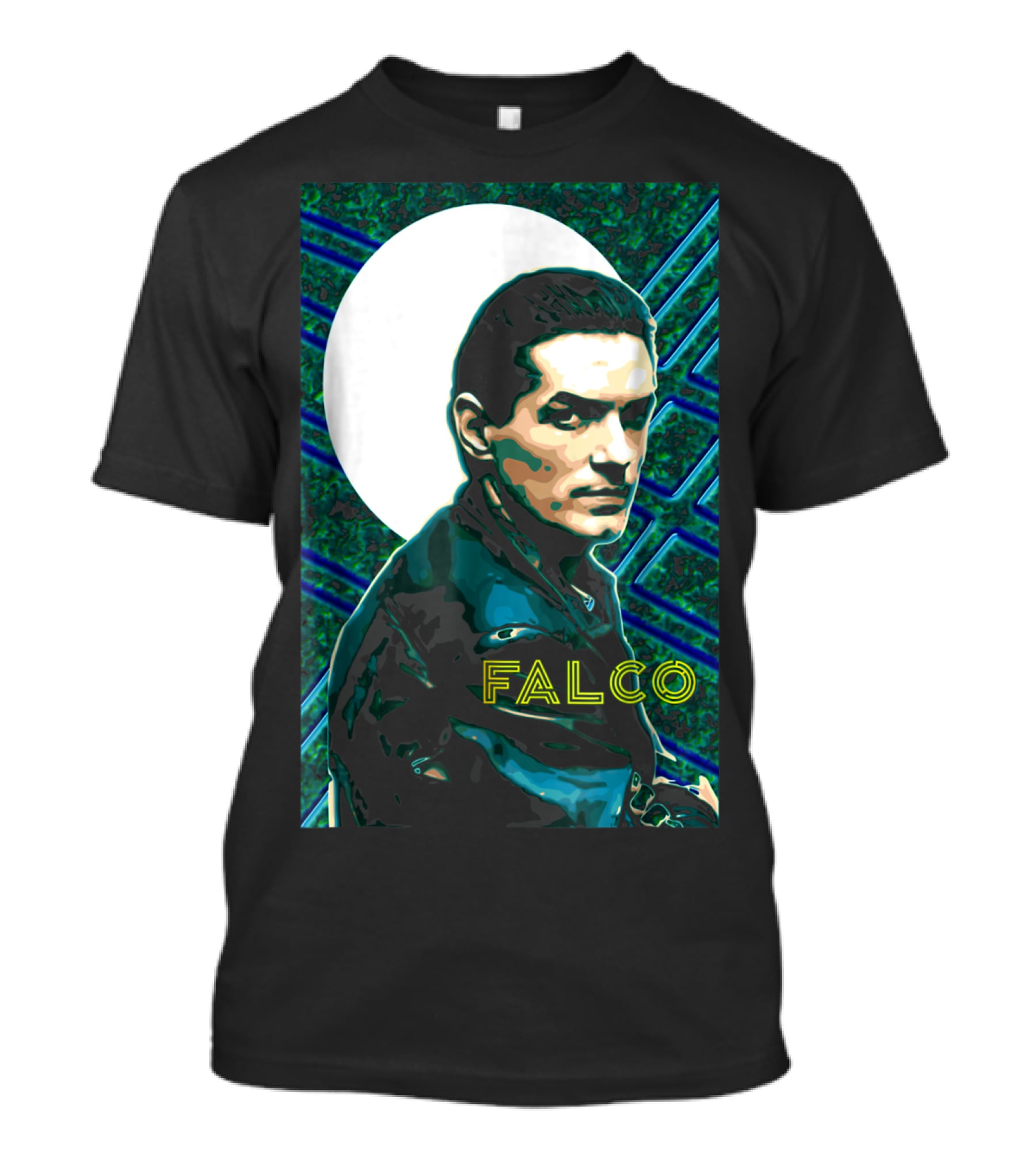 Falco Art Deco Retro Style Portrait T-Shirt