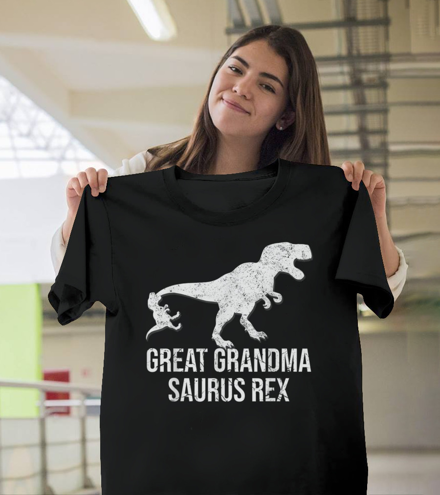 Great Grandma Saurus Rex Funny Grandma T-Rex Dinosaur T-Shirt