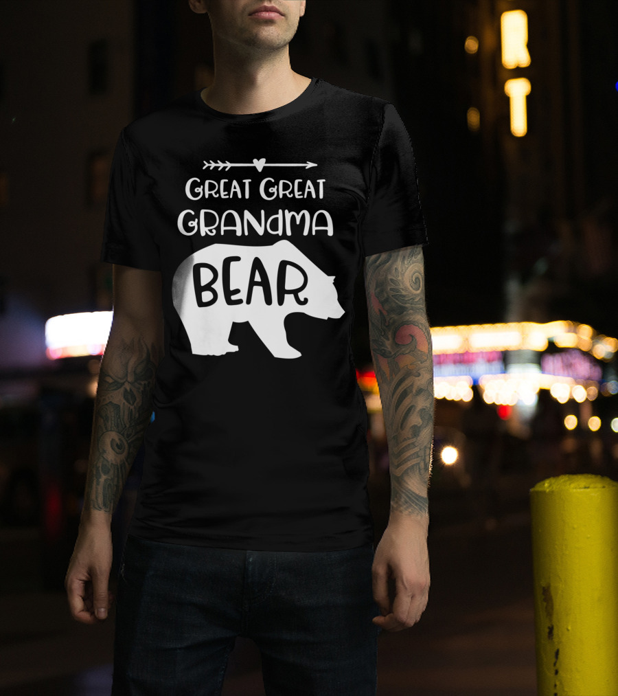 Great Great Grandma Bear Arrow Heart T-Shirt