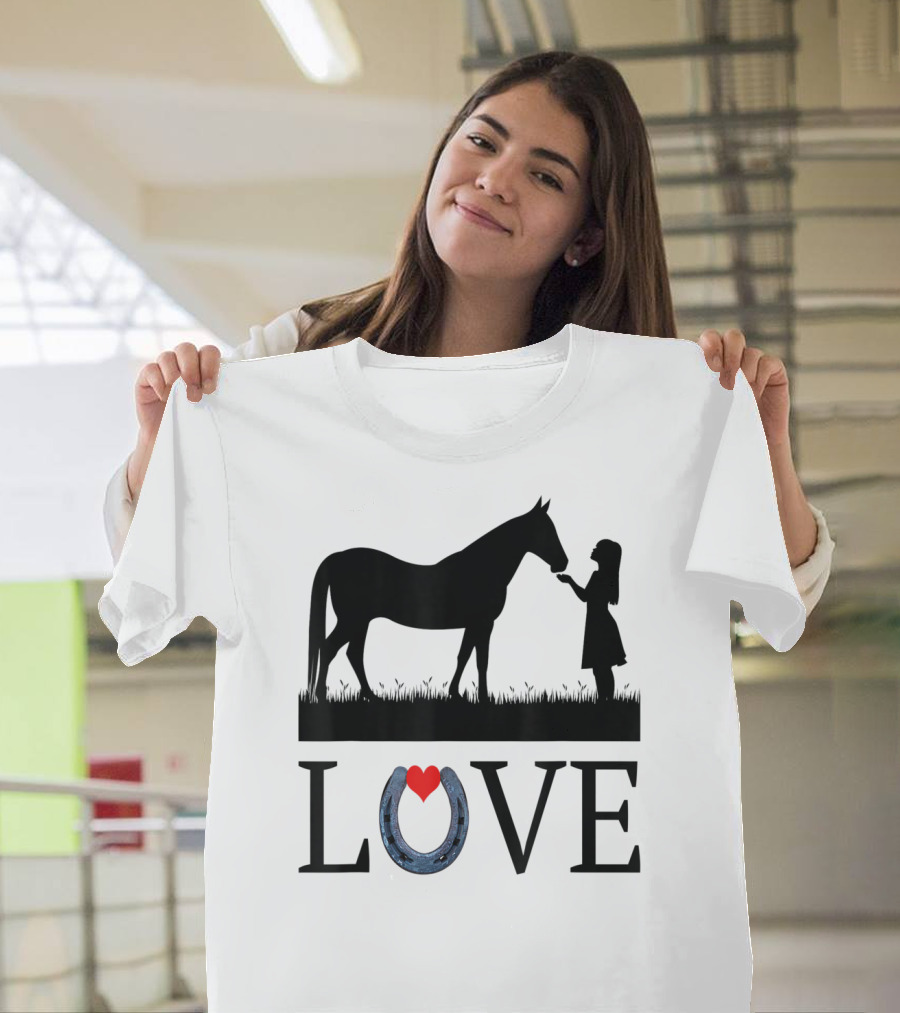 Horse Love Equestrian Girls Western Country Rodeo English T-Shirt