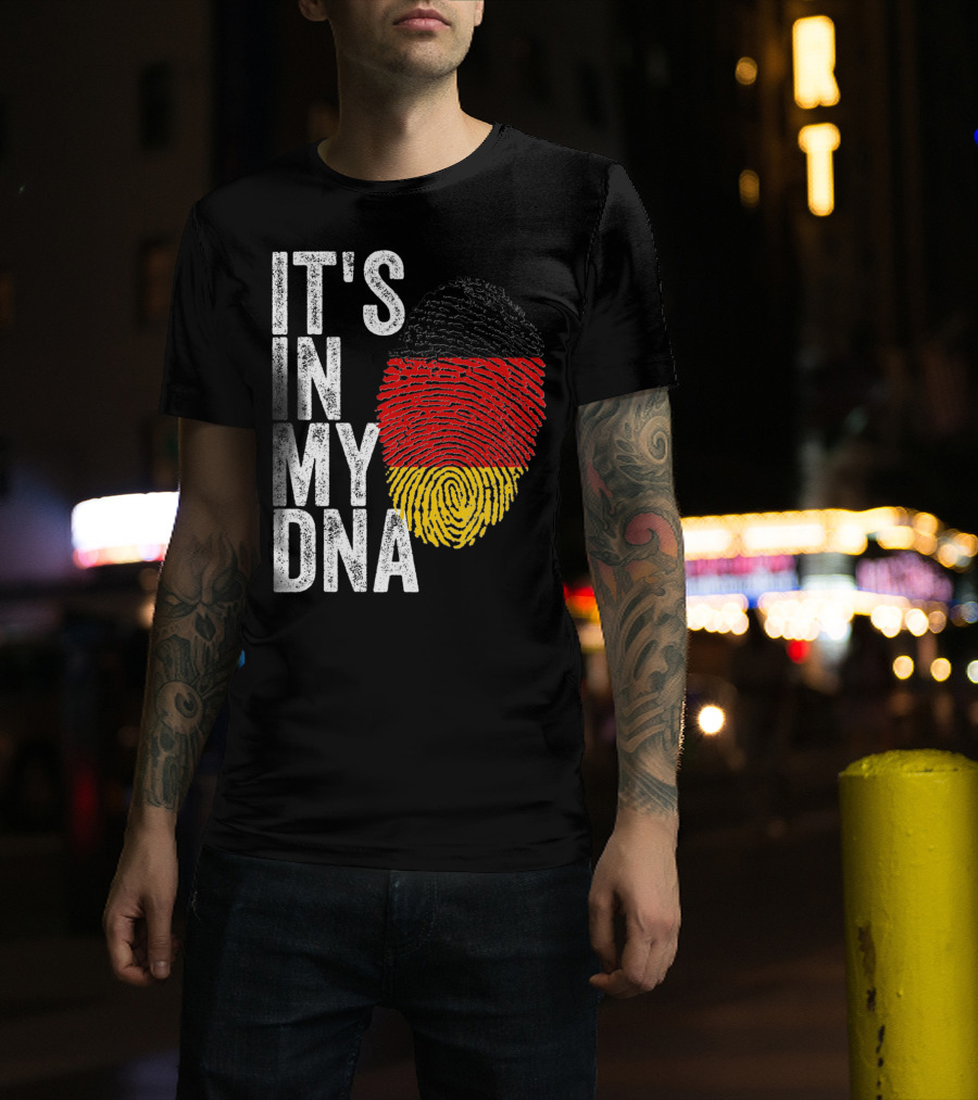 It's In My DNA Fingerprint German Flag Germany Pride T-Shirt