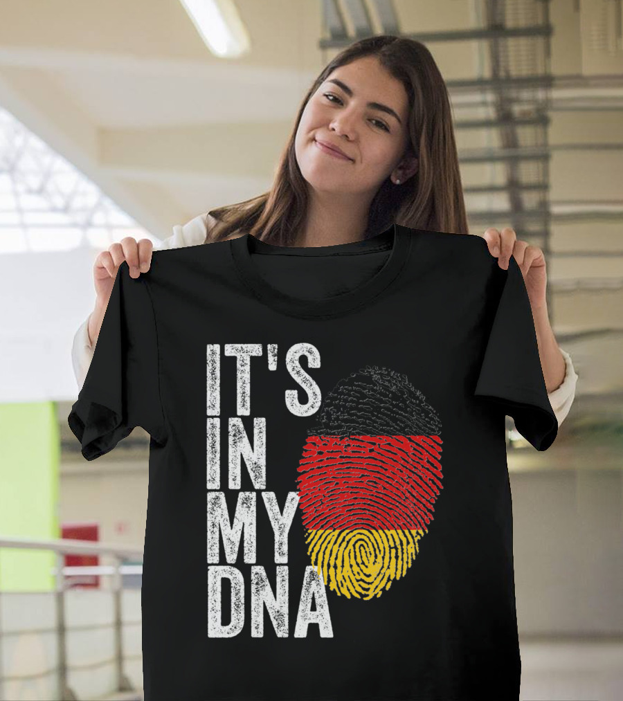 It's In My DNA Fingerprint German Flag Germany Pride T-Shirt
