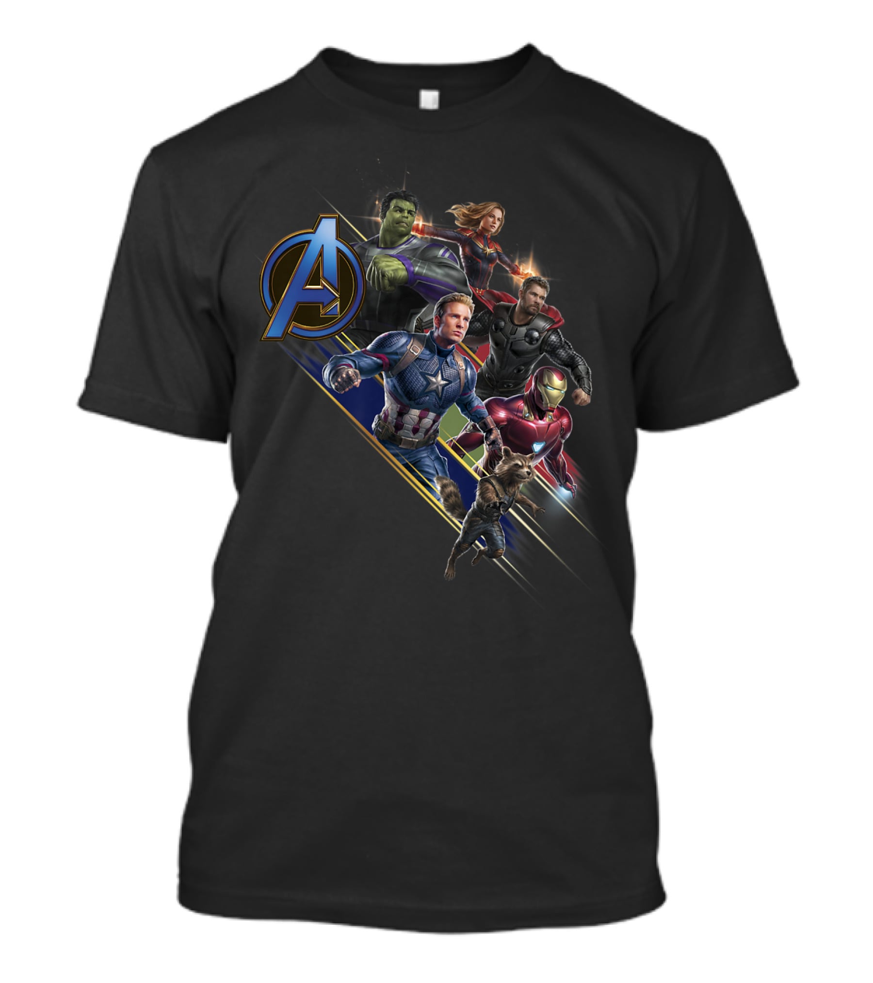 Avengers Endgame Heroes Assemble Action Pose With Iconic A T-Shirt