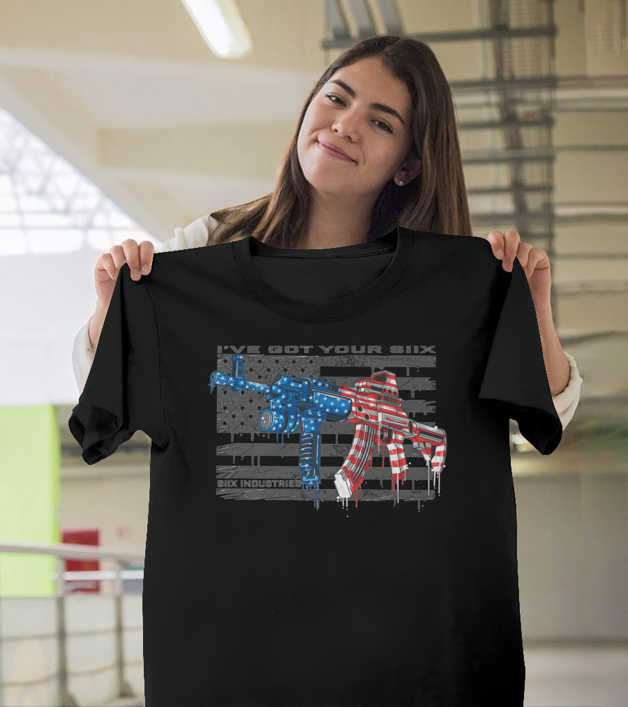I've Got Your Six Industries American Flag Rifle T-Shirt