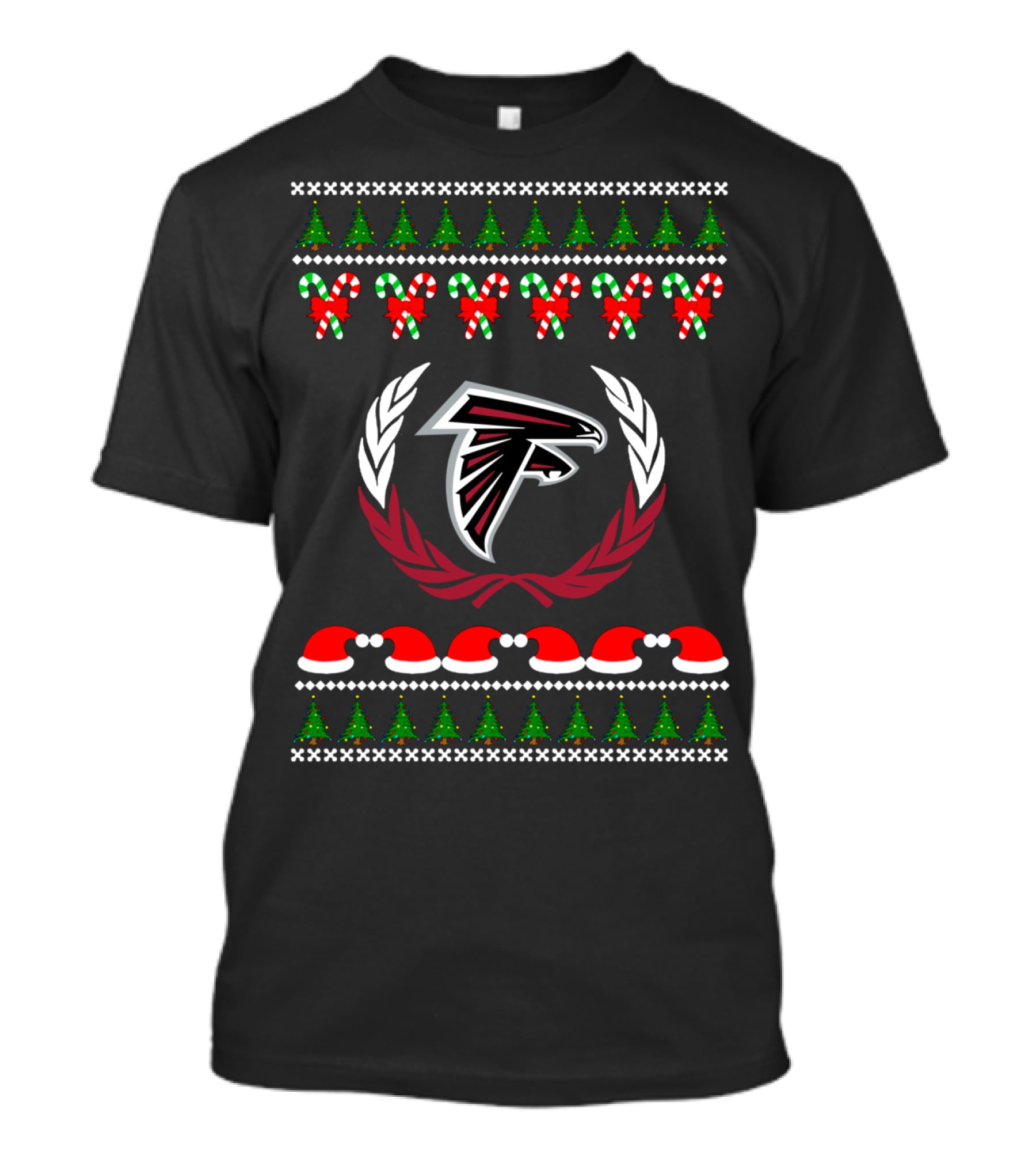 Merry Christmas Atlanta Falcons Ugly Football Team Love T-Shirt