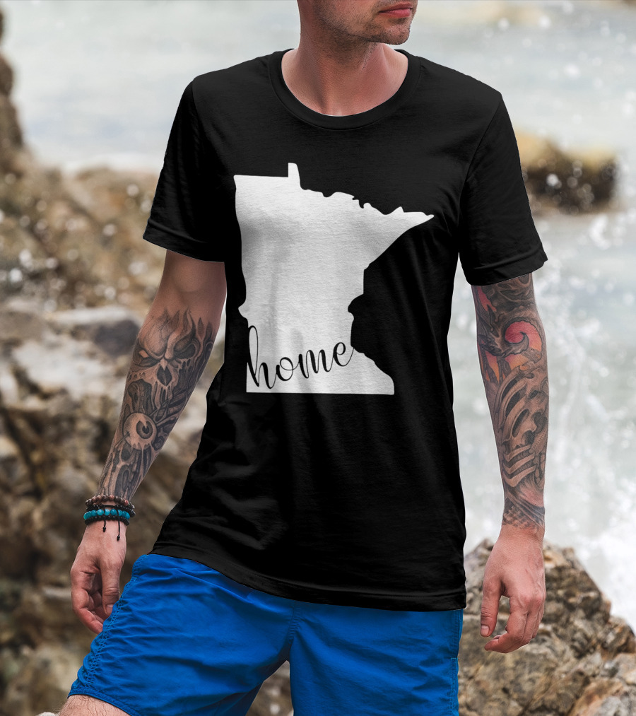 Minnesota Home State Map T-Shirt