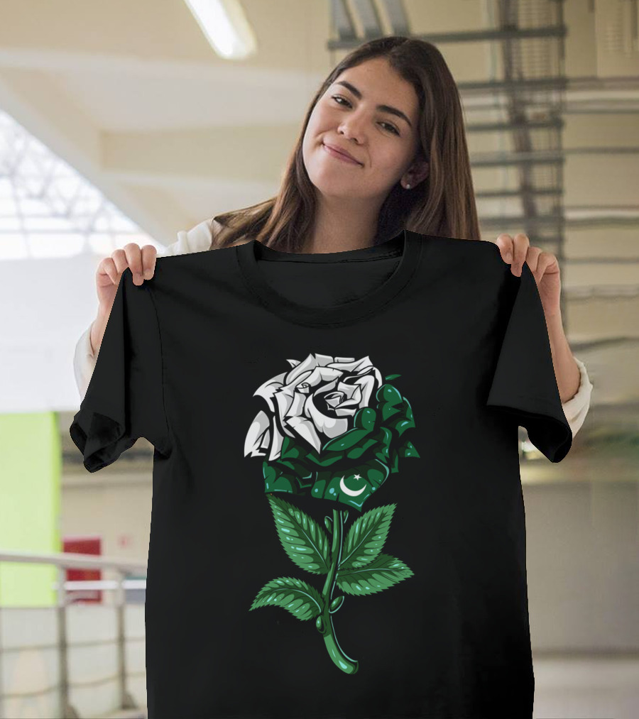 Pakistan Flag Rose T-Shirt